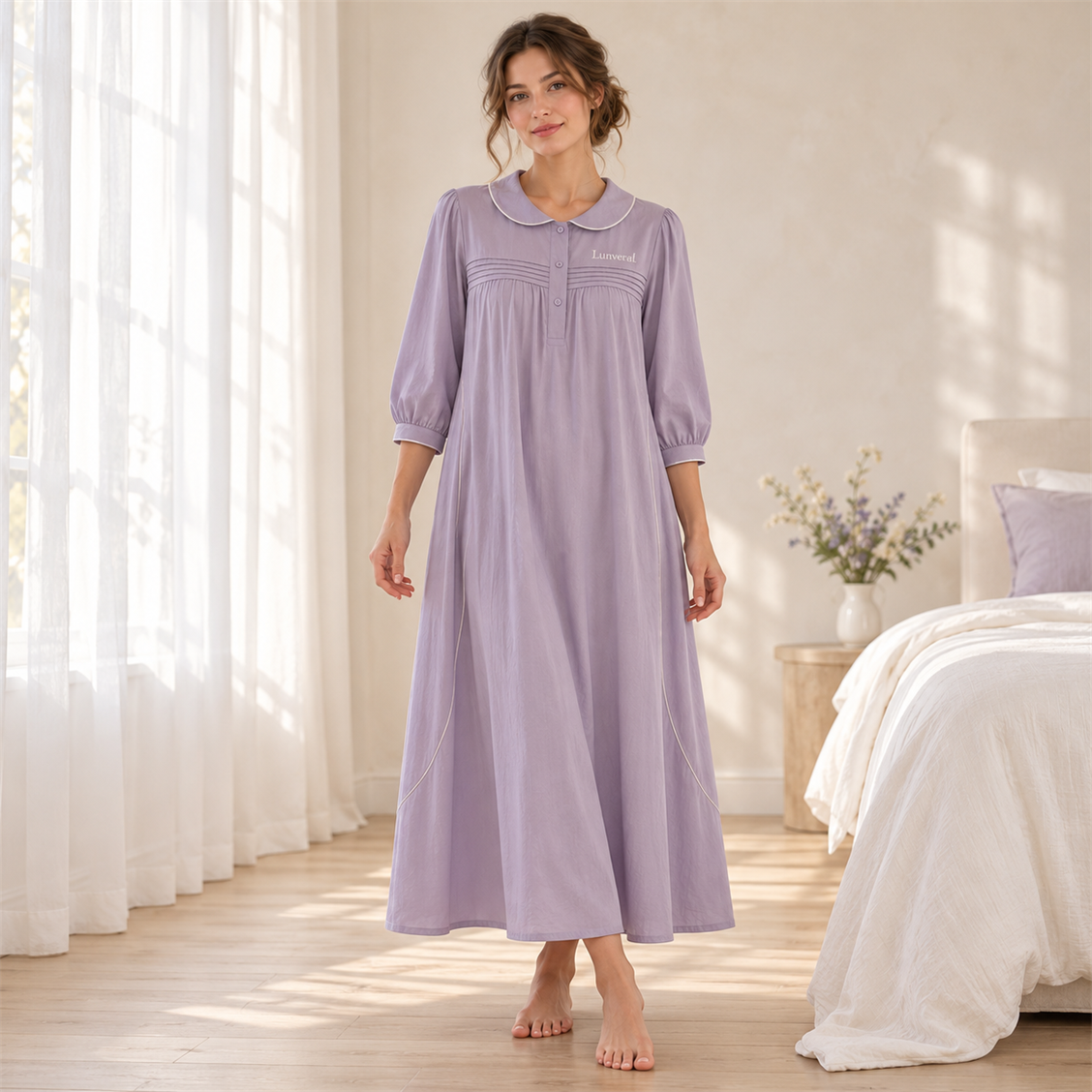 Lunveral Moonlight Lavender Nightgown